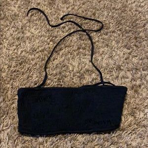 Strappy Backless Bandeau Bikini Top